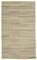 Beige Geometric Design Wool Flatwave Kilim Carpet, Image 1