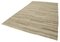 Beige Geometric Design Wool Flatwave Kilim Carpet 3