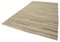 Beige Geometric Design Wool Flatwave Kilim Carpet, Image 3