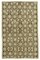 Beige Contemporary Hand Knotted Wool Tribal Vintage Rug 1
