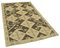 Tapis Tribal Vintage Fait Main Laine Beige, Turquie 2