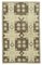 Beige Decorative Handmade Wool Tribal Vintage Rug 1