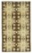 Beige Anatolian  Hand Knotted Wool Tribal Vintage Rug 1