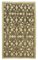 Beige Contemporary Hand Knotted Wool Tribal Vintage Rug 1