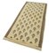 Tappeto vintage tribale beige in lana tessuta a mano, Immagine 3