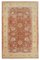Red Turkish Hand Knotted Wool Oushak Carpet, Image 1