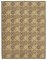 Beige Decorative Hand Knotted Wool Oushak Carpet 1