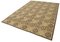 Beige Decorative Hand Knotted Wool Oushak Carpet 2