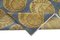 Blauer orientalischer Oushak Teppich aus handgewebter Wolle 6