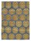 Blauer orientalischer Oushak Teppich aus handgewebter Wolle 1