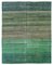 Turquoise Traditional Hand Knotted Wool Oushak Carpet 1