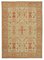 Beige Turkish Handmade Wool Oushak Carpet, Image 1