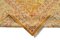 Gelber dekorativer Handgeknüpfter Oushak Teppich aus Wolle 4