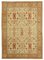 Beige Traditional Hand Knotted Wool Oushak Carpet 1