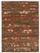 Brown Oriental Hand Knotted Wool Oushak Carpet 1