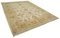 Beigefarbener traditioneller Oushak Teppich aus handgewebter Wolle 3