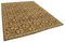 Brauner Antiker Oushak Teppich aus handgewebter Wolle 3