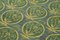 Grüner orientalischer Ouschak Teppich aus handgewebter Wolle 4