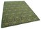 Green Oriental Hand Knotted Wool Oushak Carpet 3