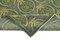 Green Oriental Hand Knotted Wool Oushak Carpet 5