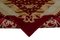 Handgeknüpfter Roter Anatolischer Oushak Teppich aus Wolle 5