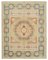 Beiger dekorativer handgewebter antiker Oushak Teppich 1