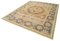 Beiger dekorativer handgewebter antiker Oushak Teppich 2