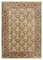 Traditioneller handgewebter antiker Oushak Teppich in Beige 1