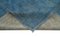 Alfombra Oushak antigua de lana azul hecha a mano, Imagen 5