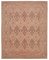 Pink Traditional Hand Knotted Wool Oushak Carpet 1