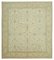 Beige Turkish Hand Knotted Wool Oushak Carpet 1