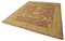 Gelber dekorativer Handgeknüpfter Oushak Teppich aus Wolle 5