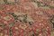 Alfombra Oushak antigua anatolia roja tejida a mano, Imagen 4