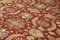 Roter Oushak Teppich aus handgewebter Wolle, 1950er 4