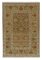 Brown Turkish Hand Knotted Wool Small Oushak Carpet 1