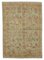 Green Oriental Hand Knotted Wool Small Oushak Carpet 1