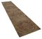 Tapis Oushak Vintage Fait Main en Laine Marron 2