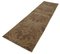 Tapis Oushak Vintage Fait Main en Laine Marron 3