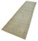 Handmade Beige Wool Oushak Runner Rug 3