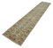 Beige Decorative Hand Knotted Wool Runner Oushak Carpet, Image 3