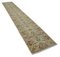 Beige Decorative Hand Knotted Wool Runner Oushak Carpet 2