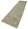 Beige Traditional Hand Knotted Wool Runner Oushak Carpet 3