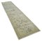 Beige Traditional Hand Knotted Wool Runner Oushak Carpet 2