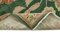 Grüner Traditioneller Handgewebter Antiker Läufer Oushak Teppich 6