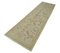 Beige Anatolian  Handwoven Antique Runner Oushak Carpet 3