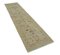 Beige Decorative Hand Knotted Wool Runner Oushak Carpet 2