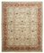 Beigefarbener Traditioneller Handgeknüpfter Ouschak Teppich aus Wolle 1