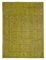 Yellow Traditional Handmade Wool Large Oushak Carpet 1