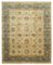 Beigefarbener Antiker Oushak Teppich aus handgewebter Wolle 1