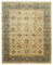 Vintage Beige Hand Knotted Wool Oushak Rug 1